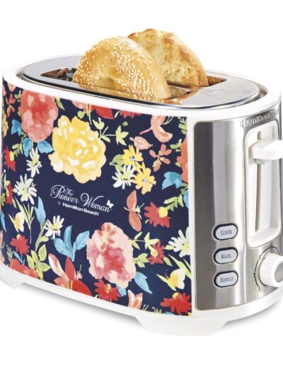 The Pioneer Woman Fiona Floral Extra-Wide Slot 2-Slice Toaster