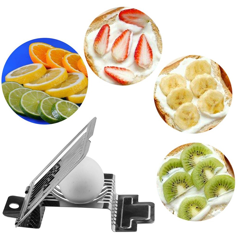 Stainless Steel Egg Cutter Multifunctional Fruit Slicer - Image 4