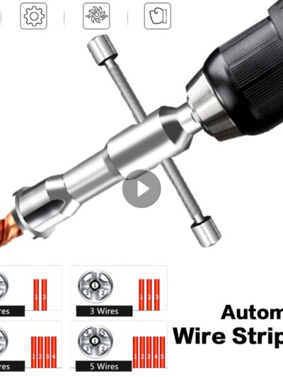Automatic Wire Stripper and Twister Tool for Electricians
