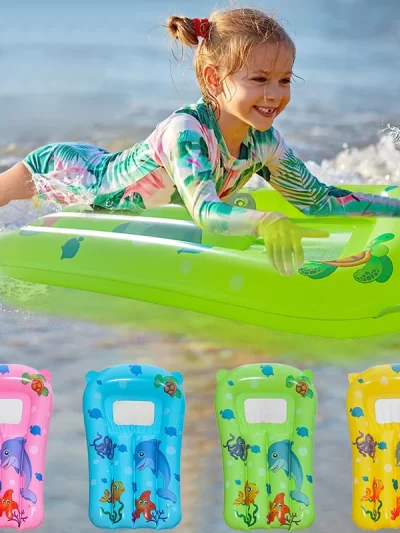 Kids Inflatable Pool Floating Seat Cartoon Swimming Ring Water Hammock Swimming Circle Pool Bathtub Water Play Tube Equipment