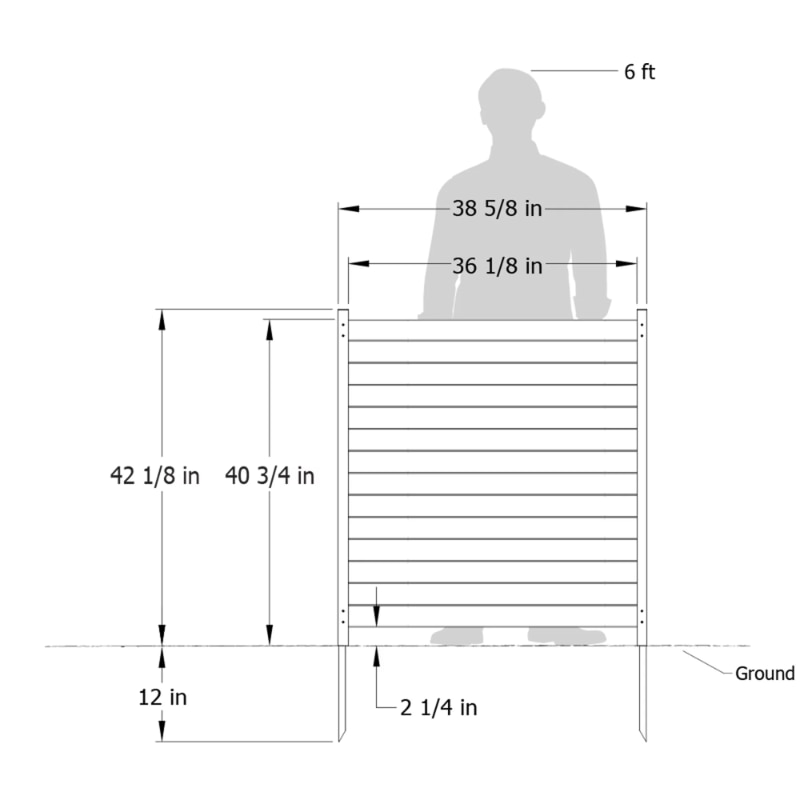 Wood Privacy Screen Kit (42in H x 38in W) - Image 3