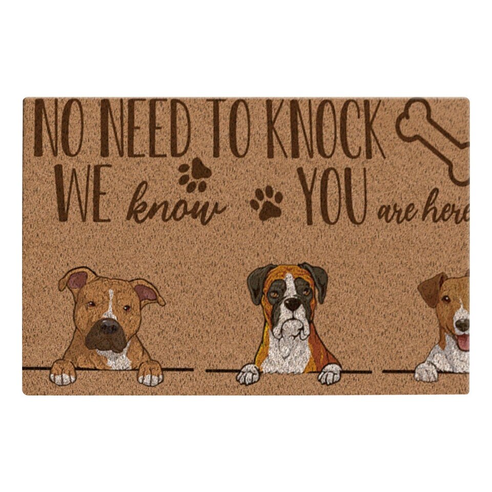 Lovely Welcome Doormat Entrance Mat Hallway Dog Cats Animal Print Anti-Slip - Image 5
